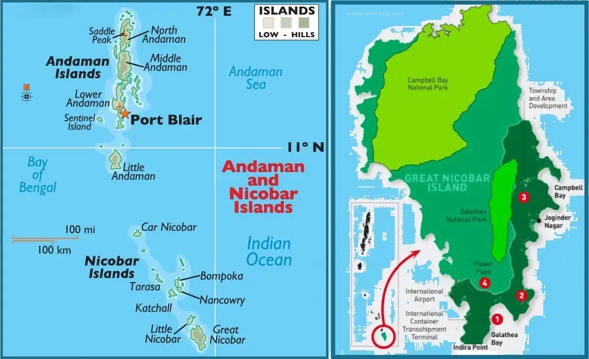 Great Nicobar Project location map near Malacca Strait