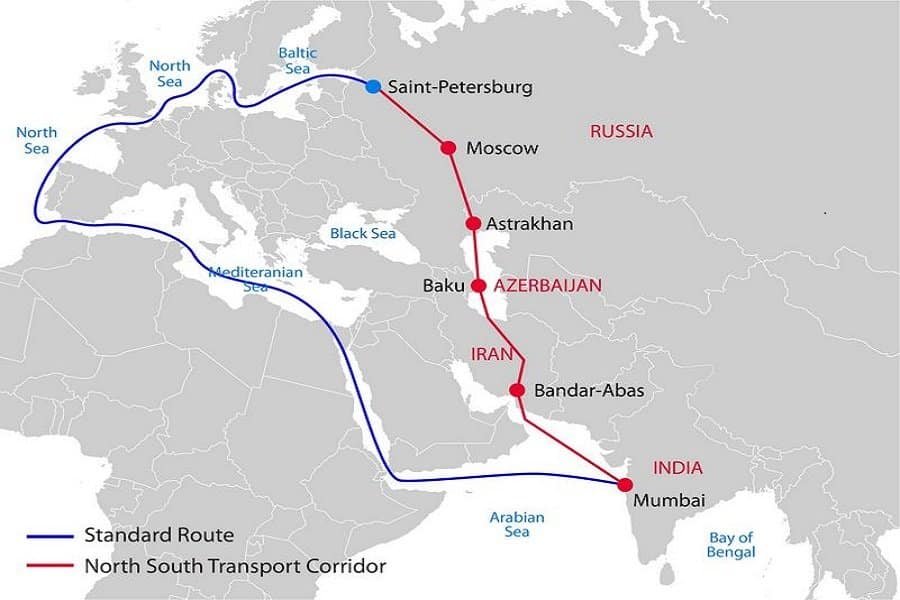 INSTC route map Chabahar Port India Strategy