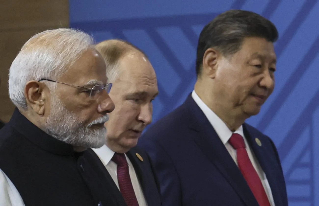 India Russia China Triangle geopolitics Modi Putin Xi