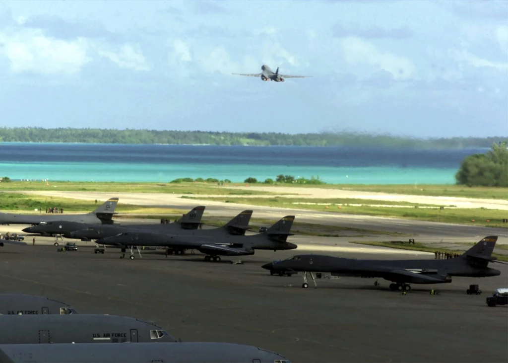 B-21 Raider Stealth Bomber Diego Garcia Base.
